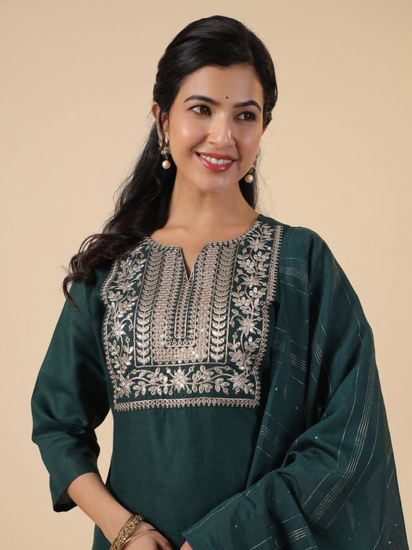 Dori Emb With Ready Dupatta